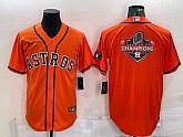 Men's Houston Astros Orange Champions Big Logo With Patch Stitched MLB Cool Base Nike Jersey,baseball caps,new era cap wholesale,wholesale hats